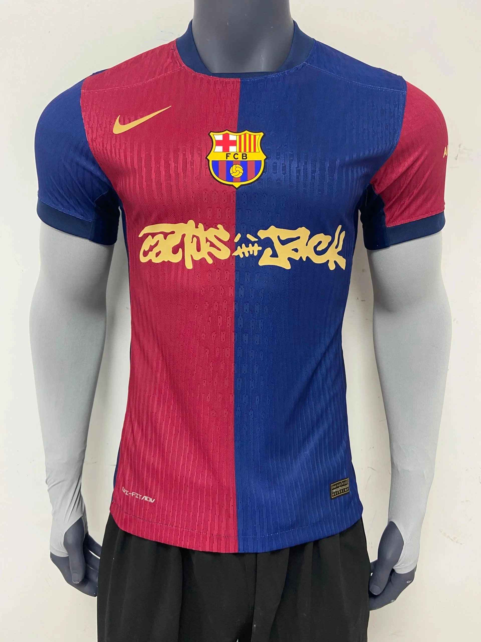 Barcelona FCB Football jersey x Travis Scot - Thumbnail 2