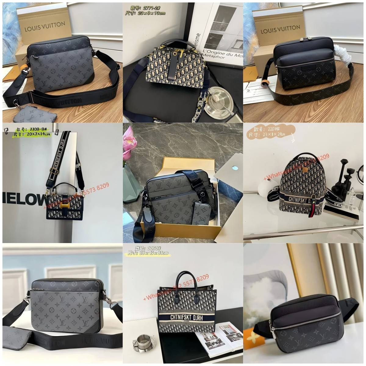 Dior genuine leather bag（40 style）