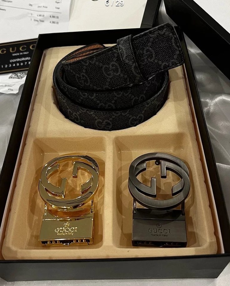 Gucci & Amiri & Burberry & Louis Vuitton belt (style 30+) - Thumbnail 6