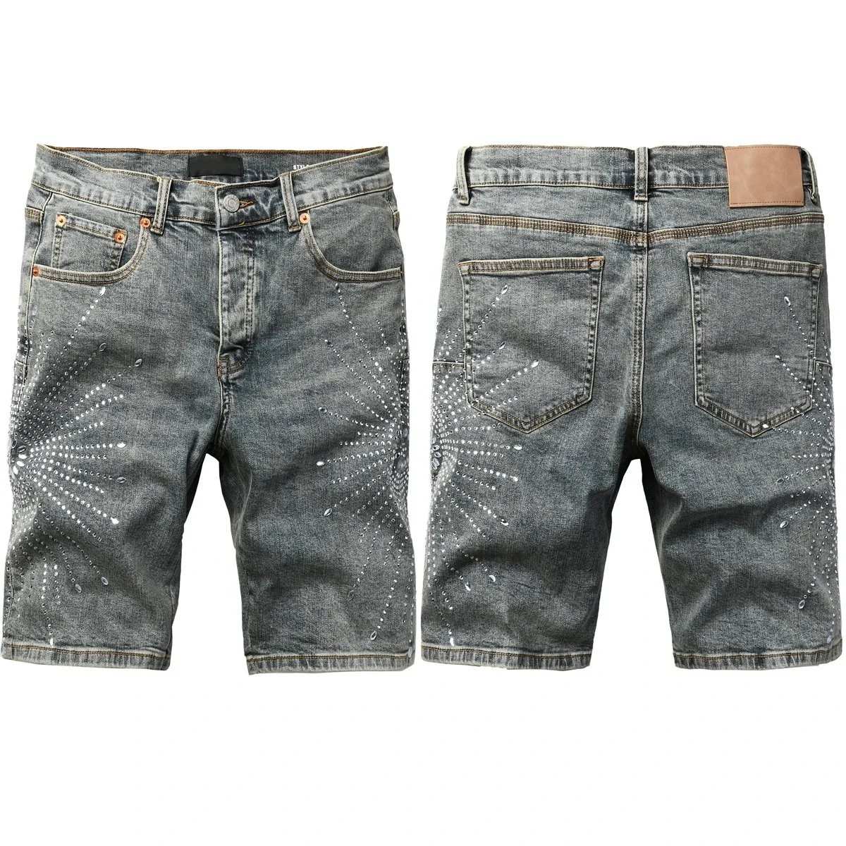 purple denim shorts - Thumbnail 9