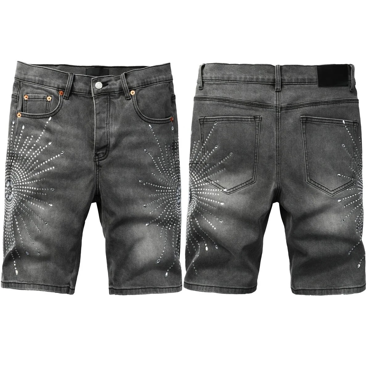 purple denim shorts - Thumbnail 8