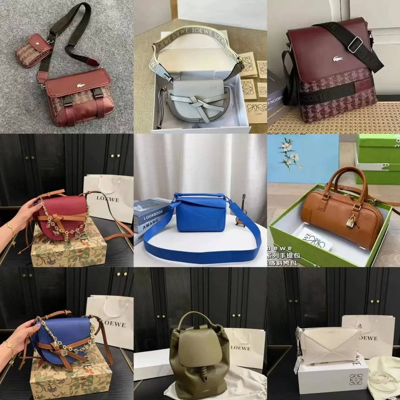 lacoste and loewe bags
