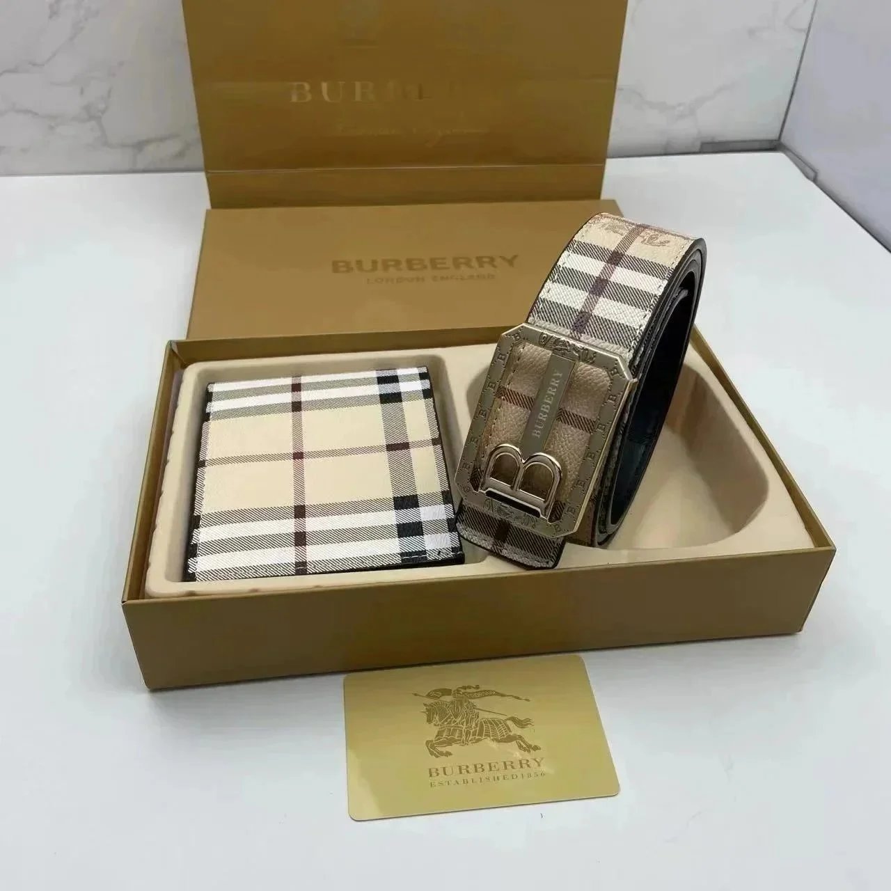 Ferragamo&Hermes&Burberry&Gucci&LV Belt Wallet Gift Box - Thumbnail 10