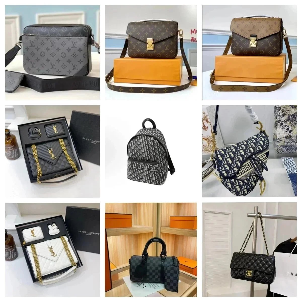 LV dior Gucci genuine leather bag