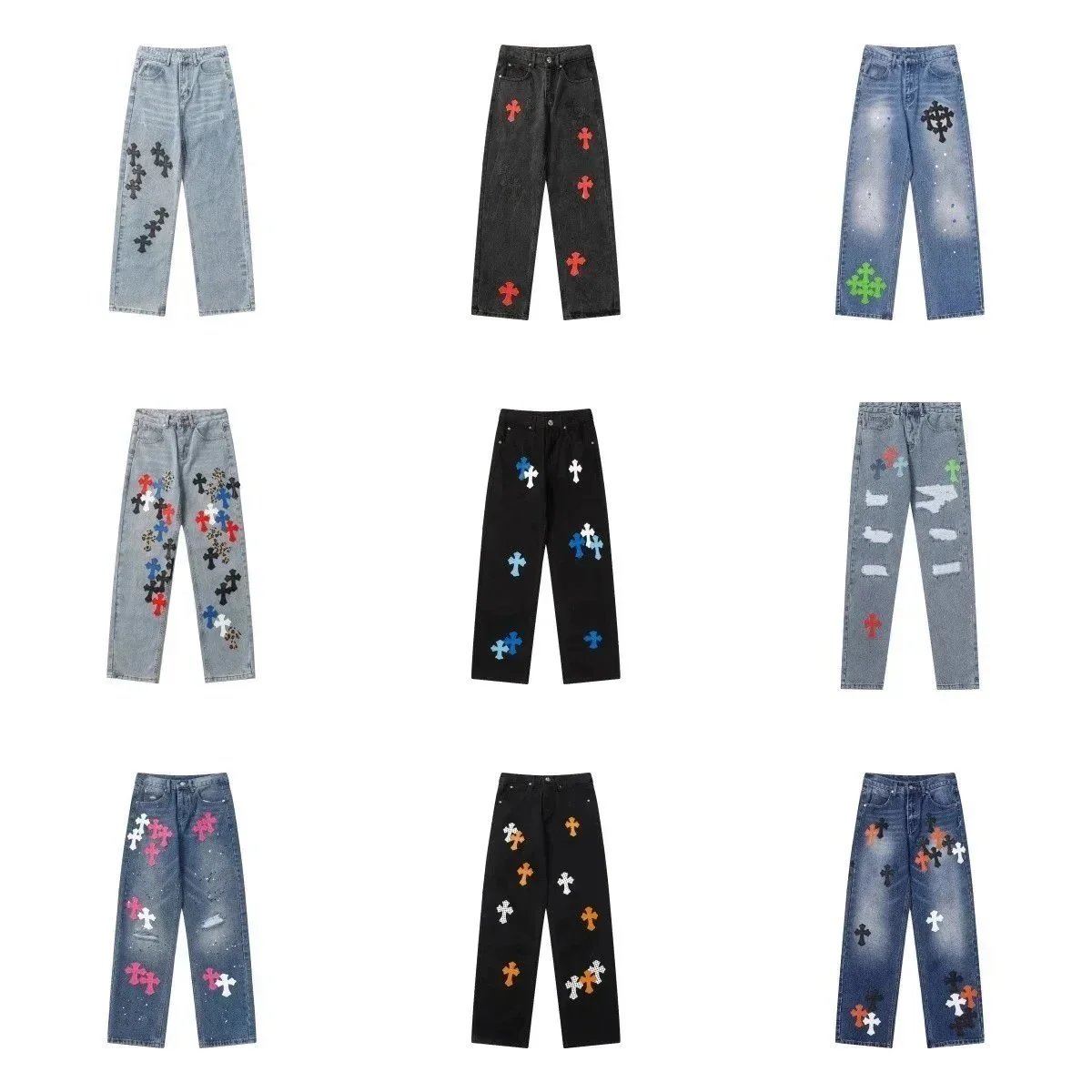 Chrome Hearts Jeans High version ( 38+ styles) - Thumbnail 2