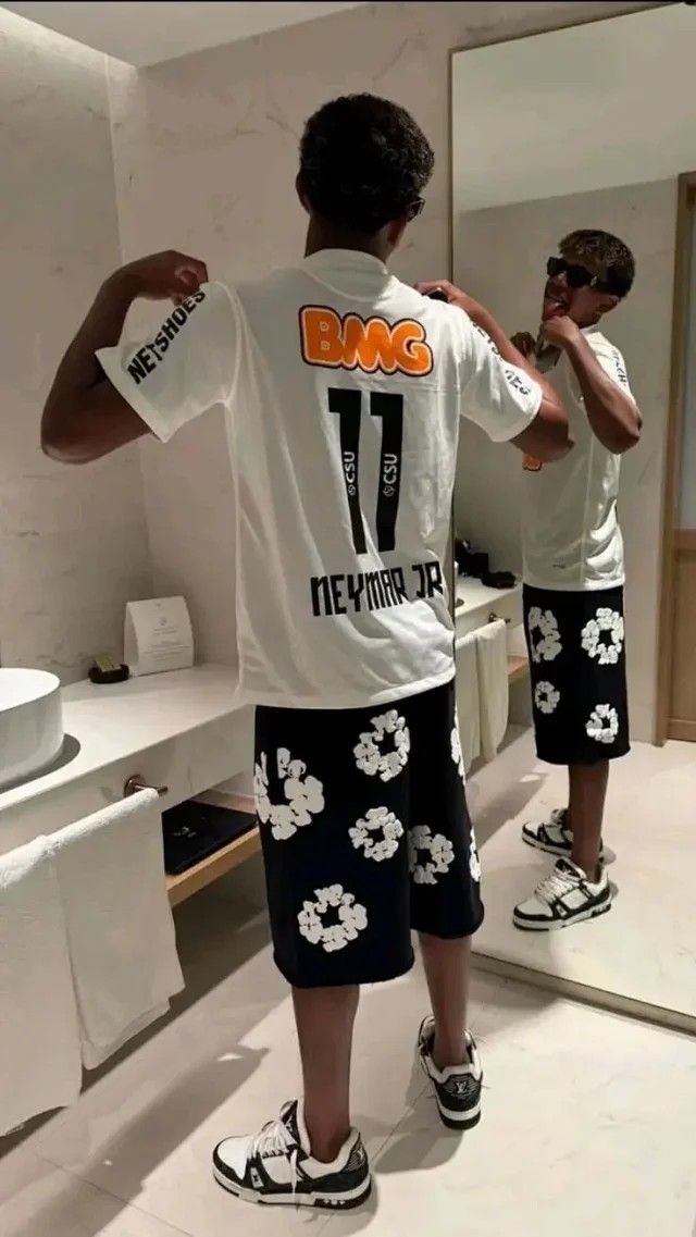 Denim Tears Flower Print T-Shirt/Shorts Set - Thumbnail 2