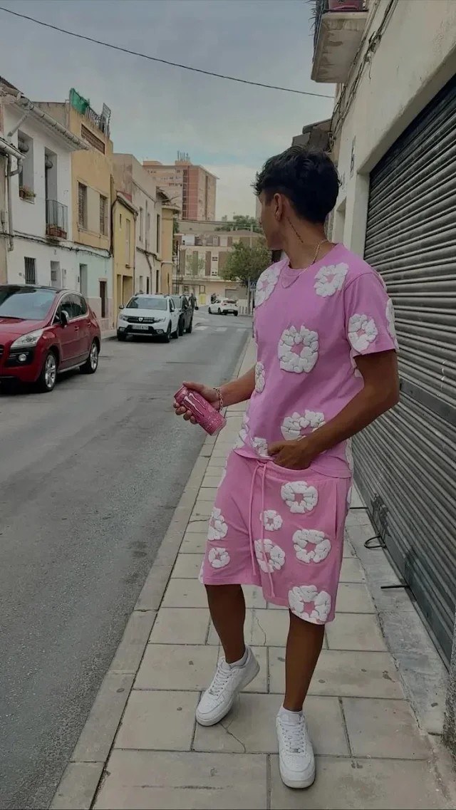 Denim Tears Flower Print T-Shirt/Shorts Set - Thumbnail 4