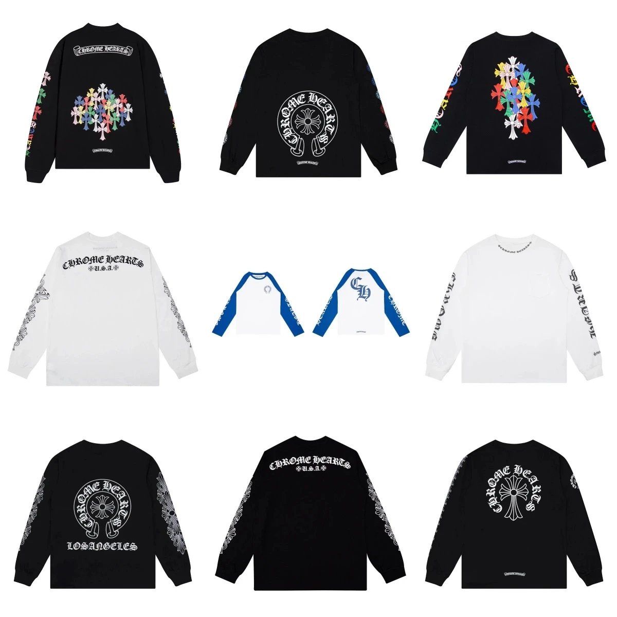 Chrome Hearts Cross Print Long Sleeve T-Shirts [40 styles] [High Quality]