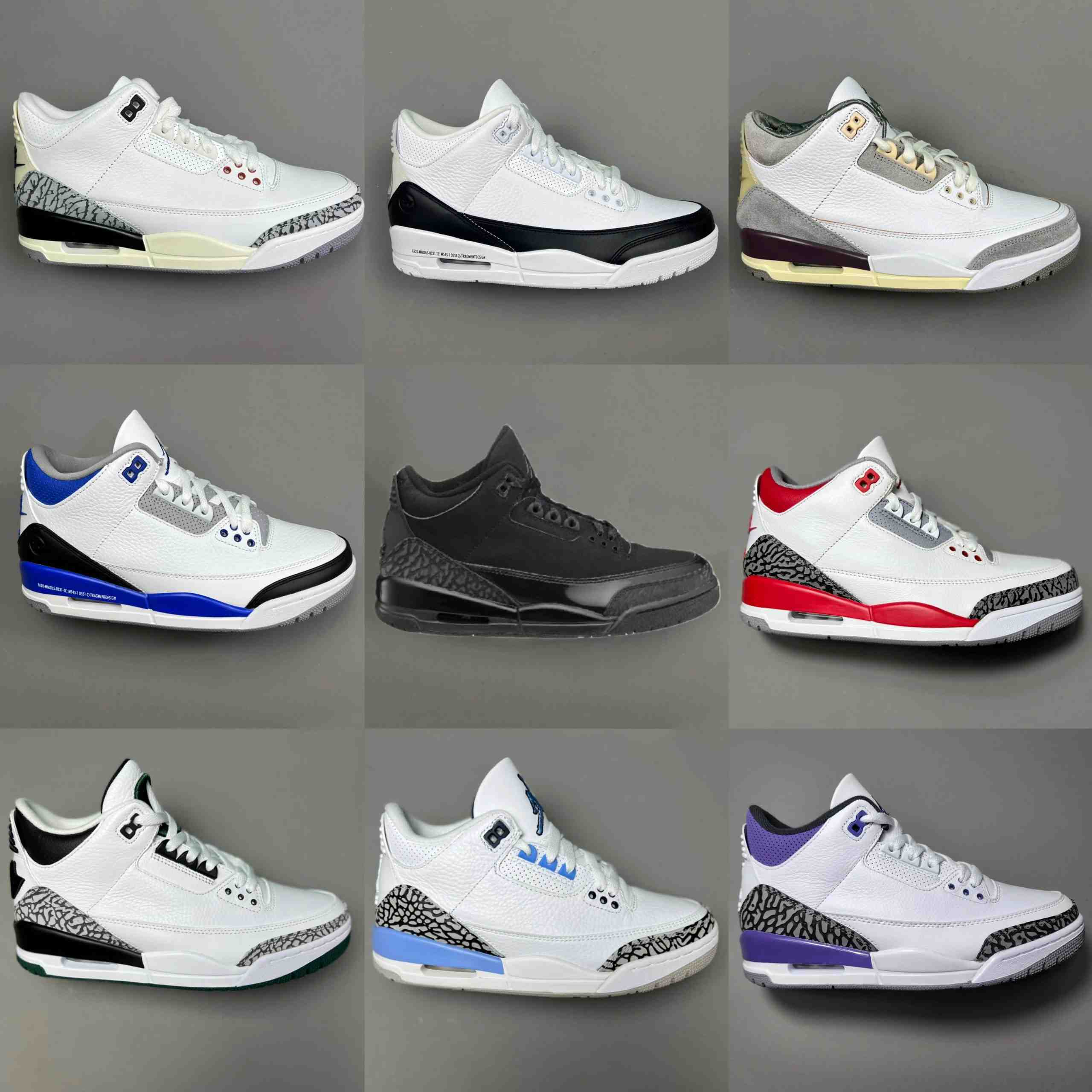 Air Jordan 3 Sneakers [9+ colorways]