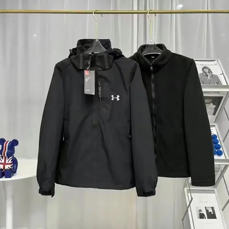 Nike UA Jacket [Black & Cream Hooded Windbreakers] - Thumbnail 9