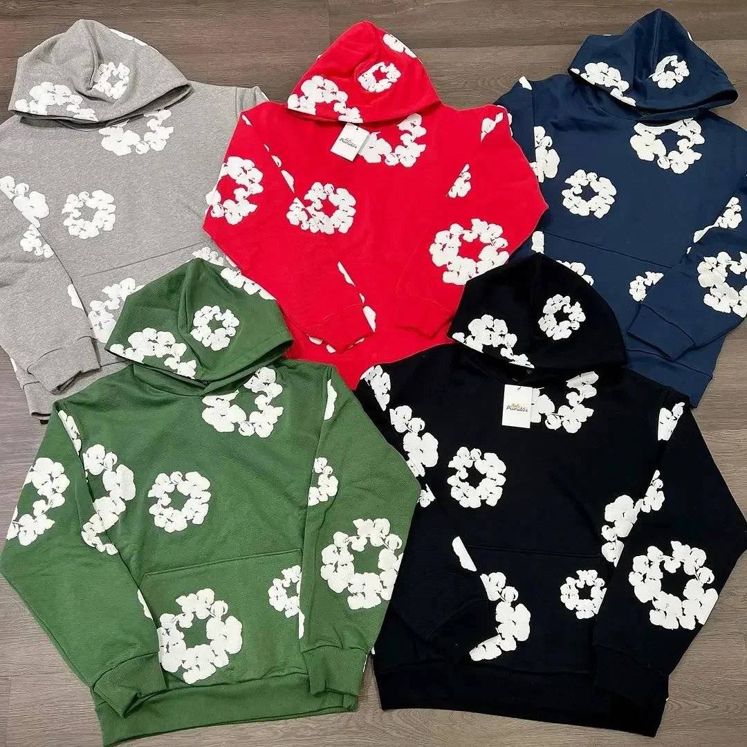 Denim Tears Flower Print Hoodie/Pants Set - Thumbnail 4