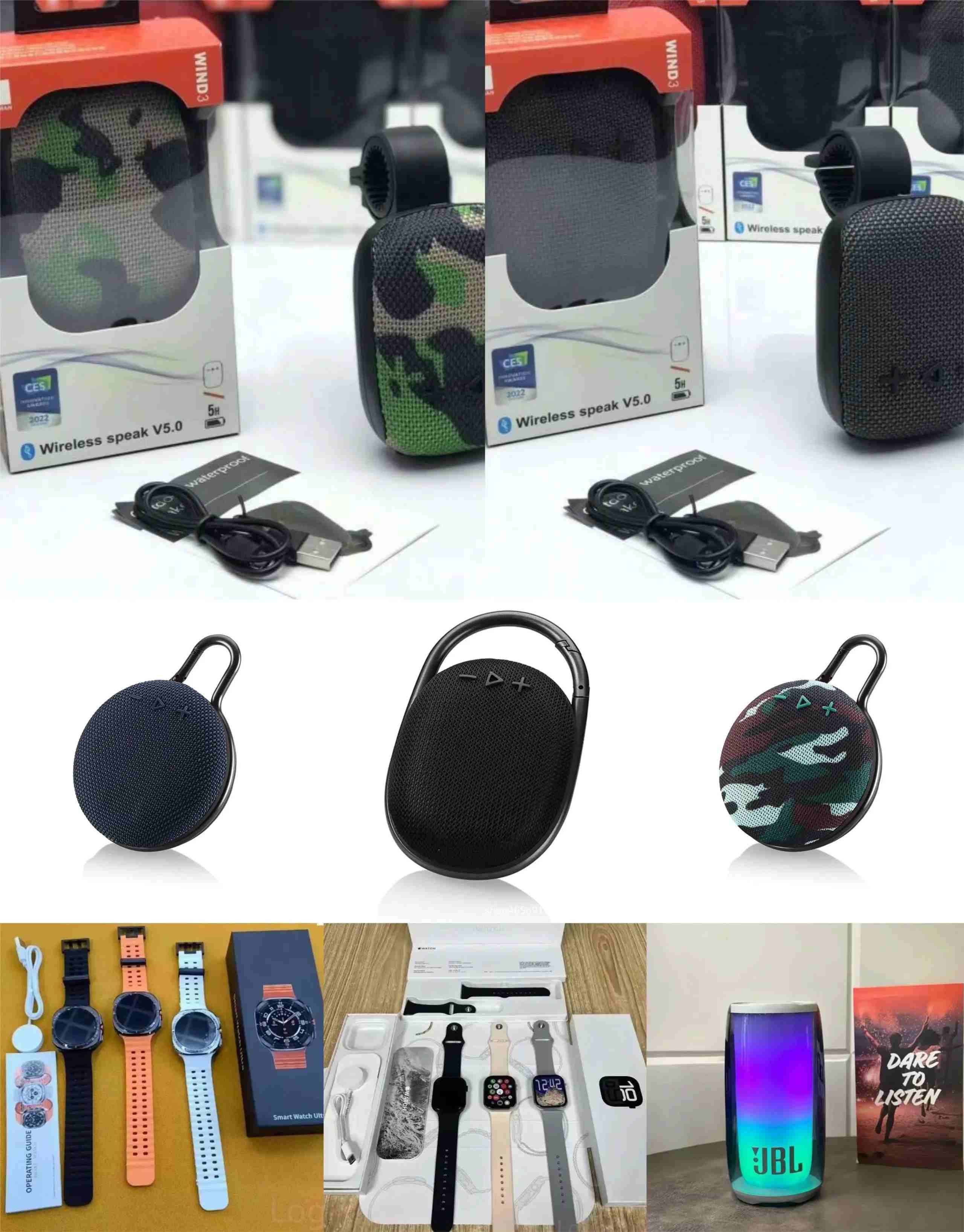 JBL Wind3 Wireless Speaker V5.0 / Apple Watch Ultra / JBL Pulse 5