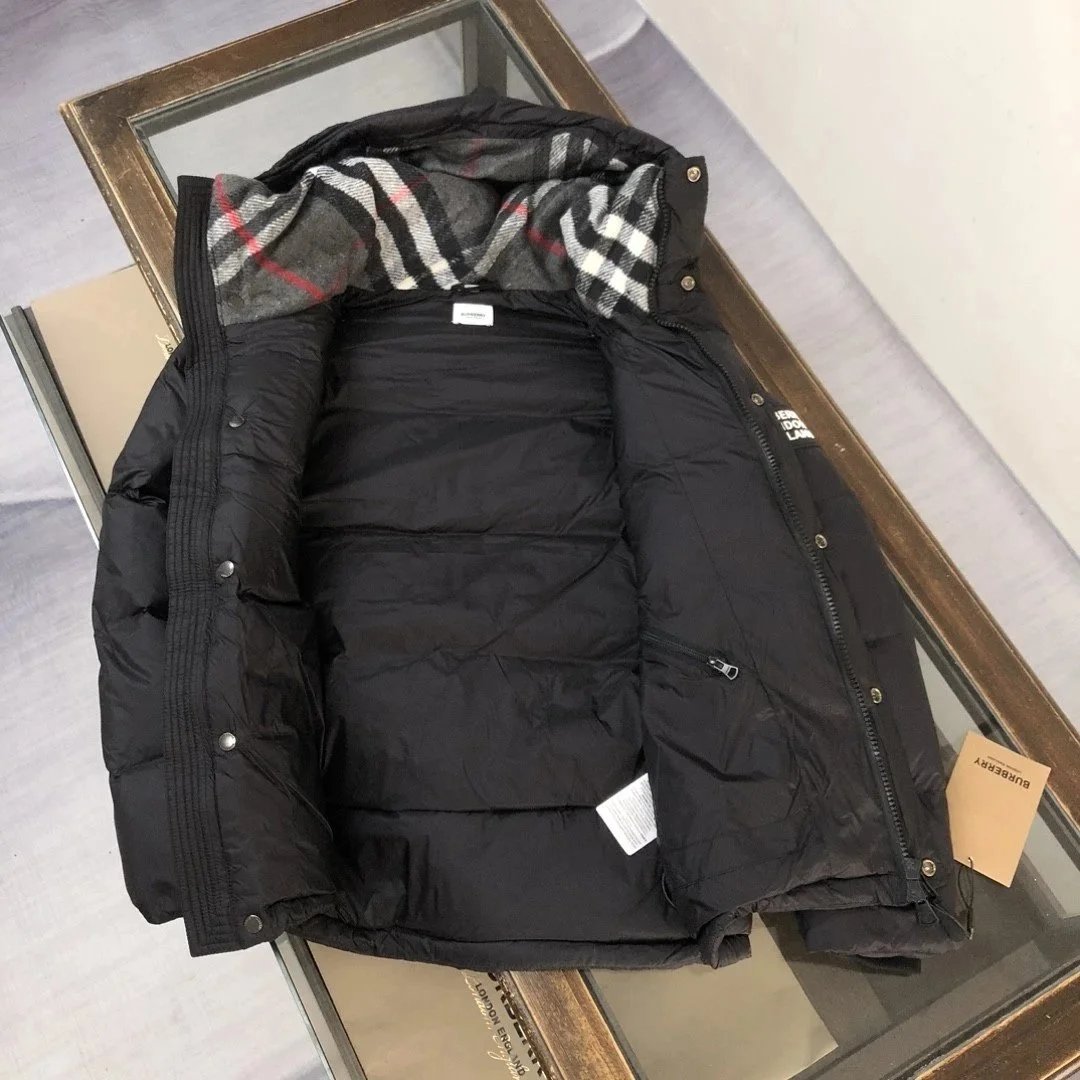 Burberry Down Jacket with Classic Check Hood Lining - Thumbnail 5