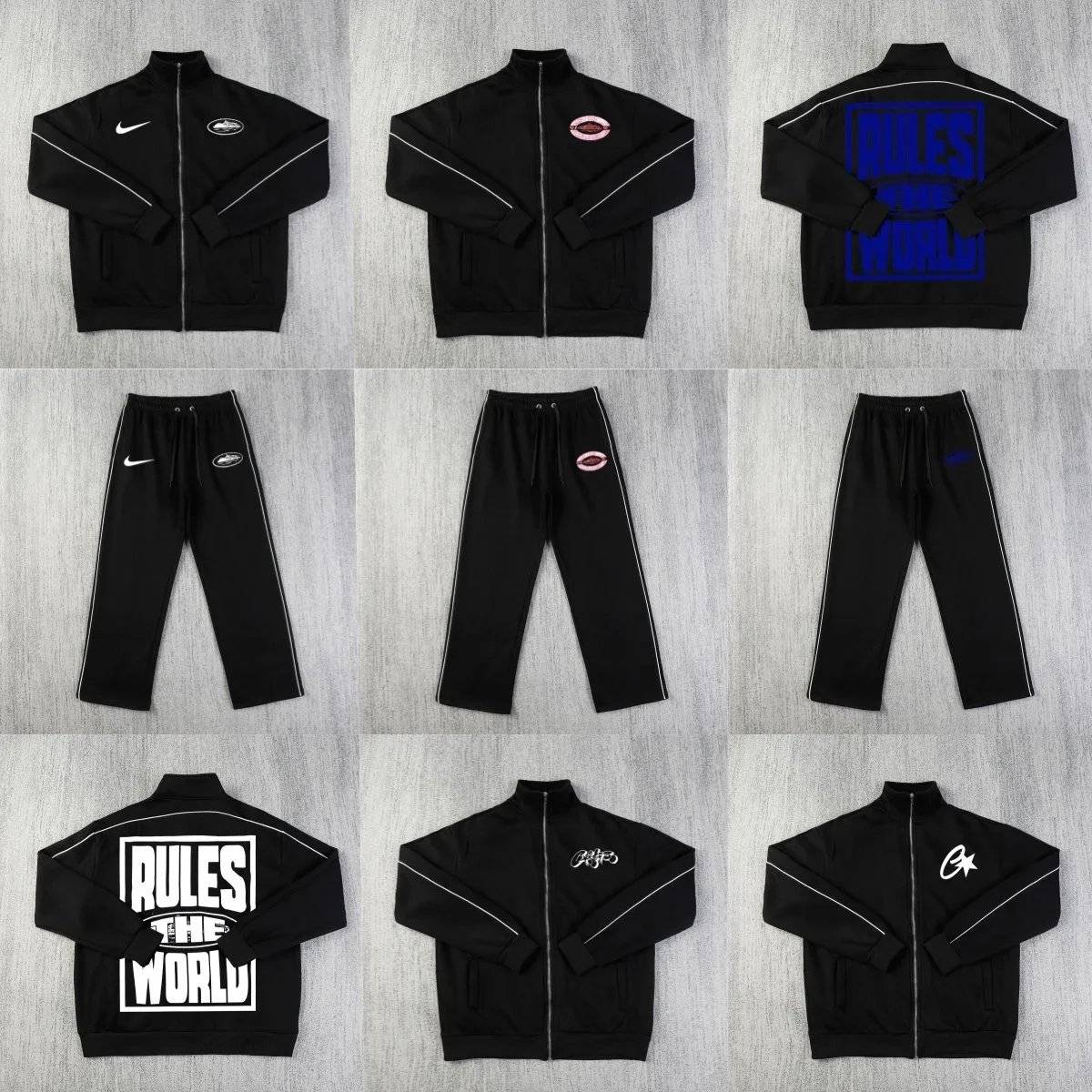 Nike x Corteiz Tracksuits [Multiple Designs Including 'RULES THE WORLD' & Logo Variants]