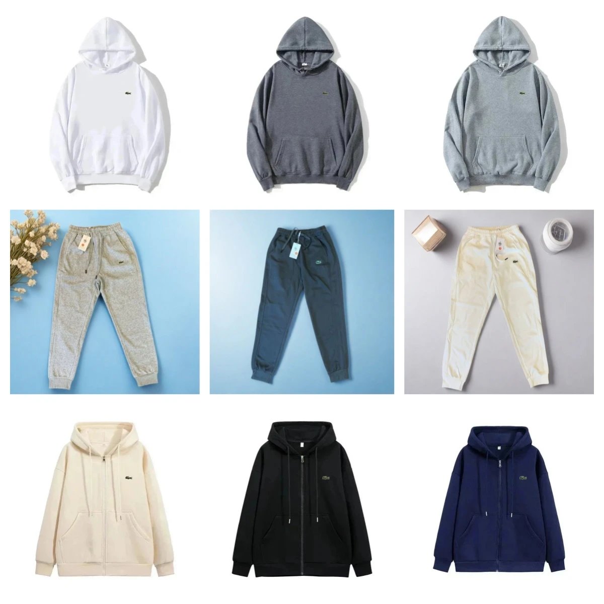 Lacoste Hoodie/Sweater/Trousers [Multiple Colors & Styles]