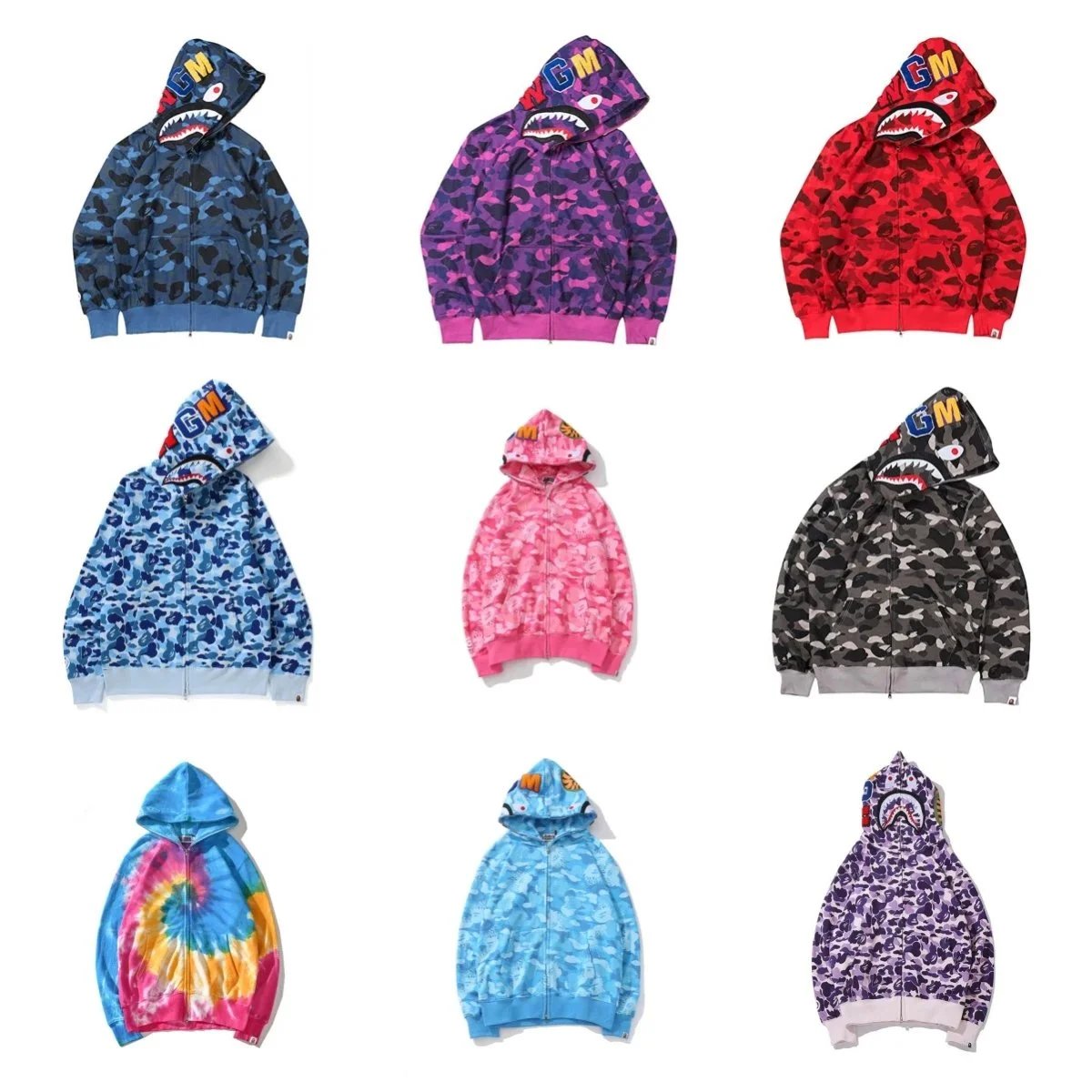 Bape Shark Hoodie [9+ styles]