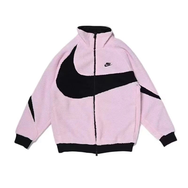 Nike Swoosh Fleece Jacket Winter Coat - Thumbnail 3