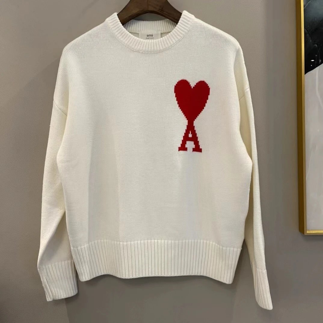 AMI Paris Heart Logo Sweater [40+ Styles] - Thumbnail 7