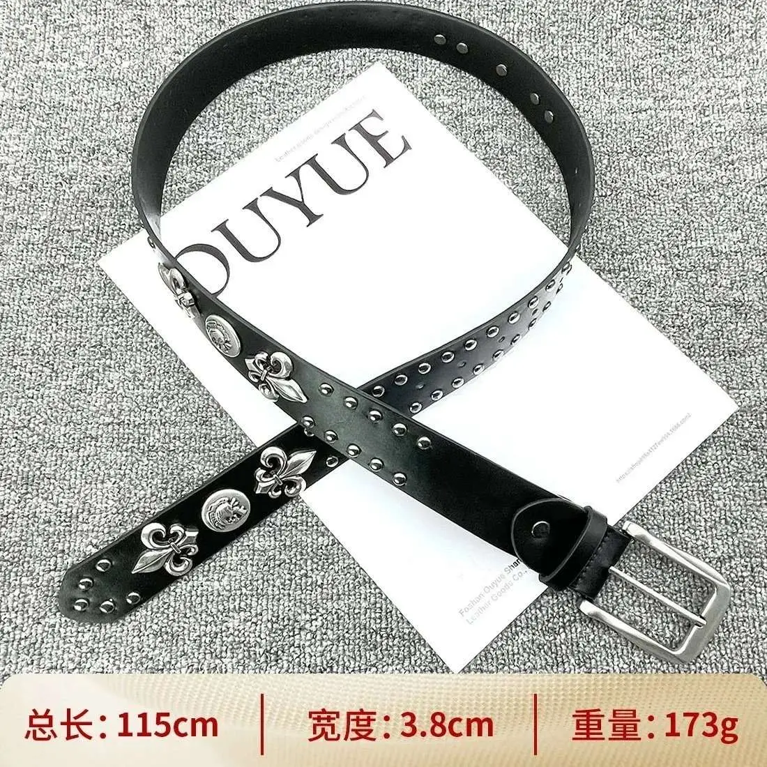 Skull Head Double Row Nails 115cm Cross Belt