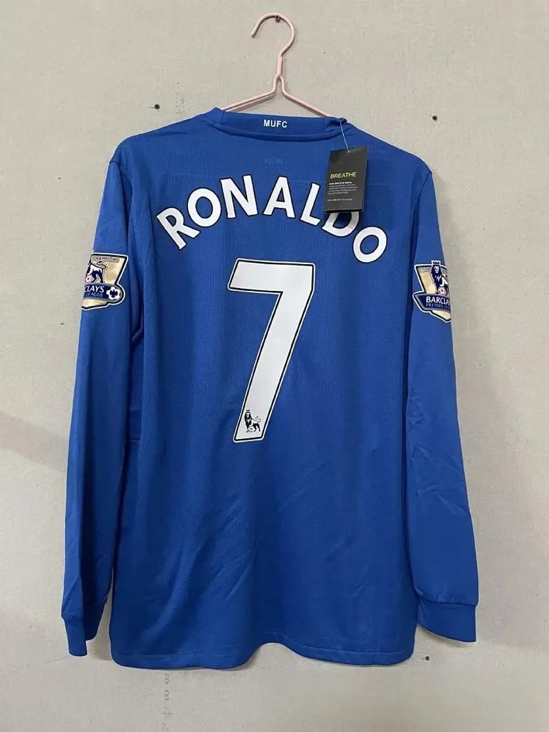长袖#0809曼L客场联赛版7号C罗+臂章