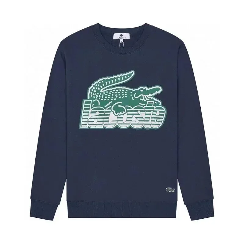 Blue background green crocodile hoodie 002