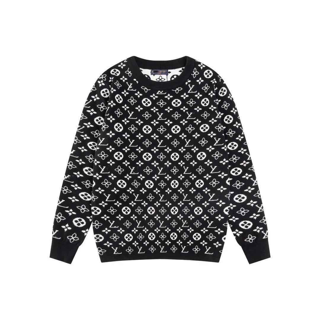 黑色06（老花logo针织提花）