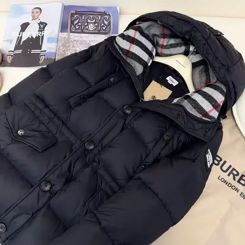 Burberry popular black and white duck down