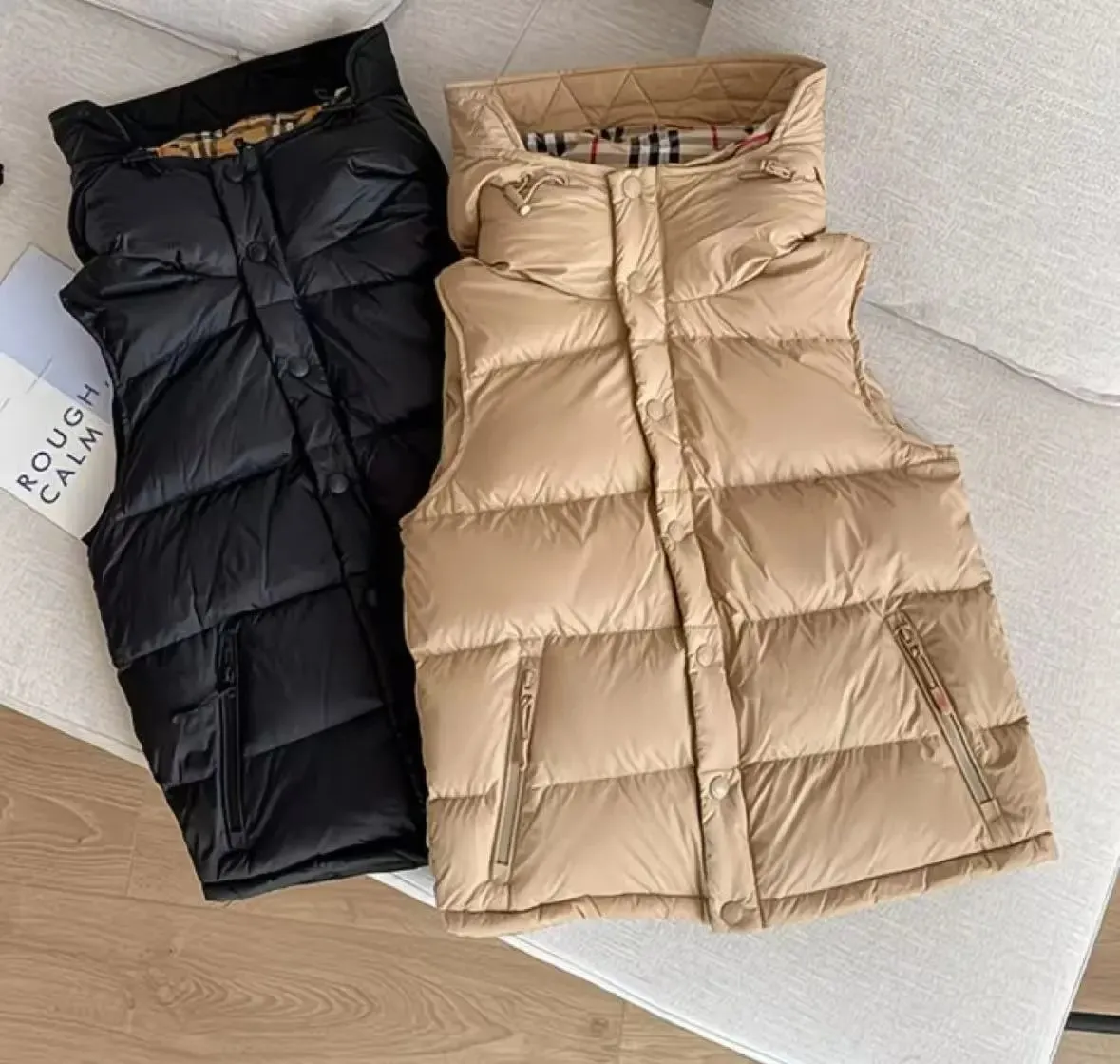 Burberry down jacket 8 khaki
