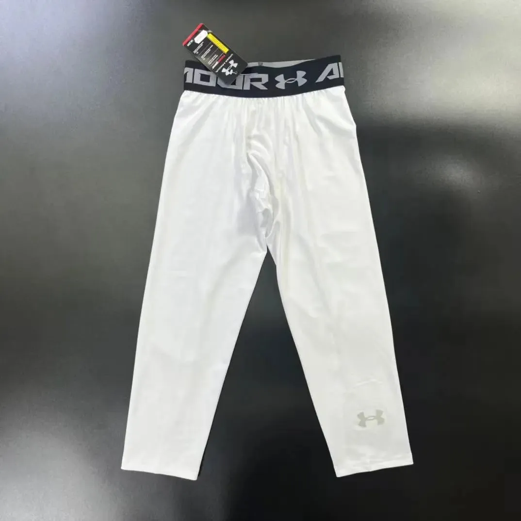 White cropped tight pants