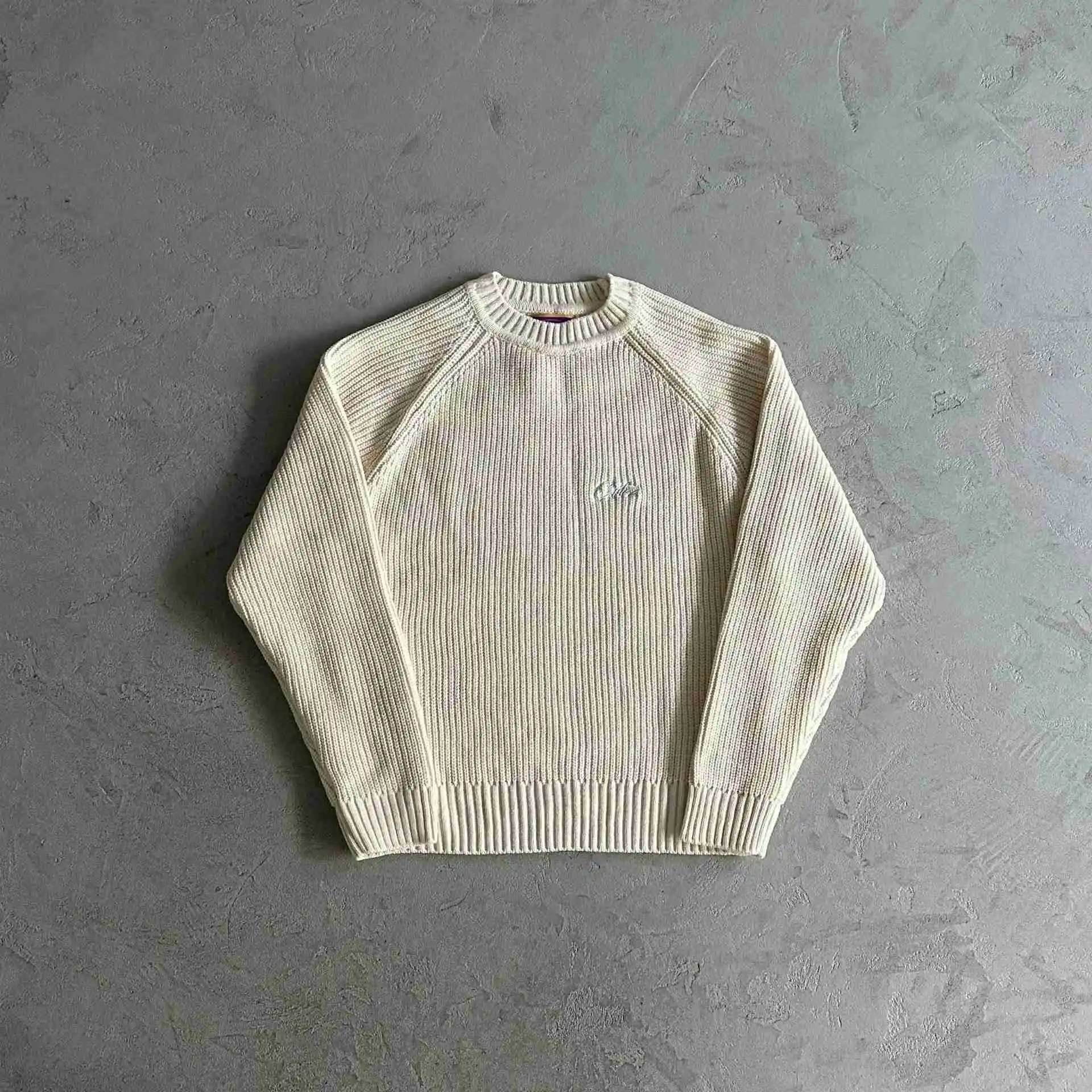 Fine letter embroidery/apricot