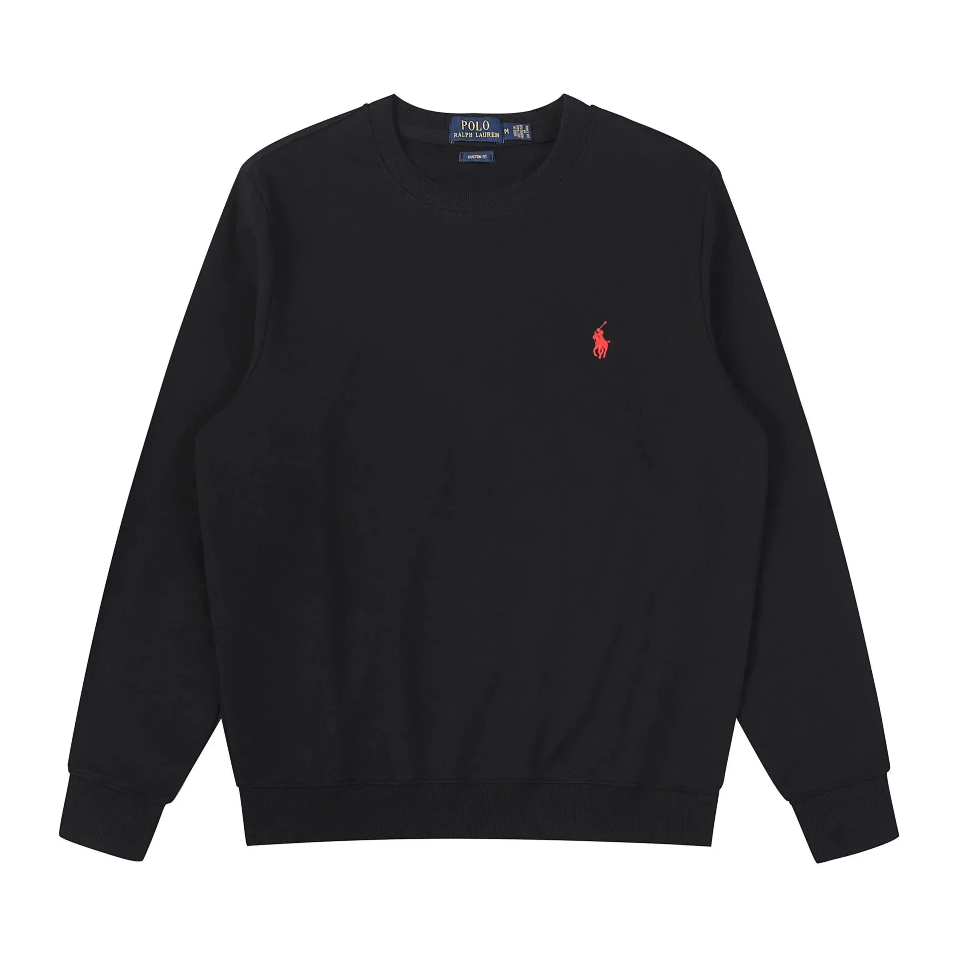 Round neck black and red logo
