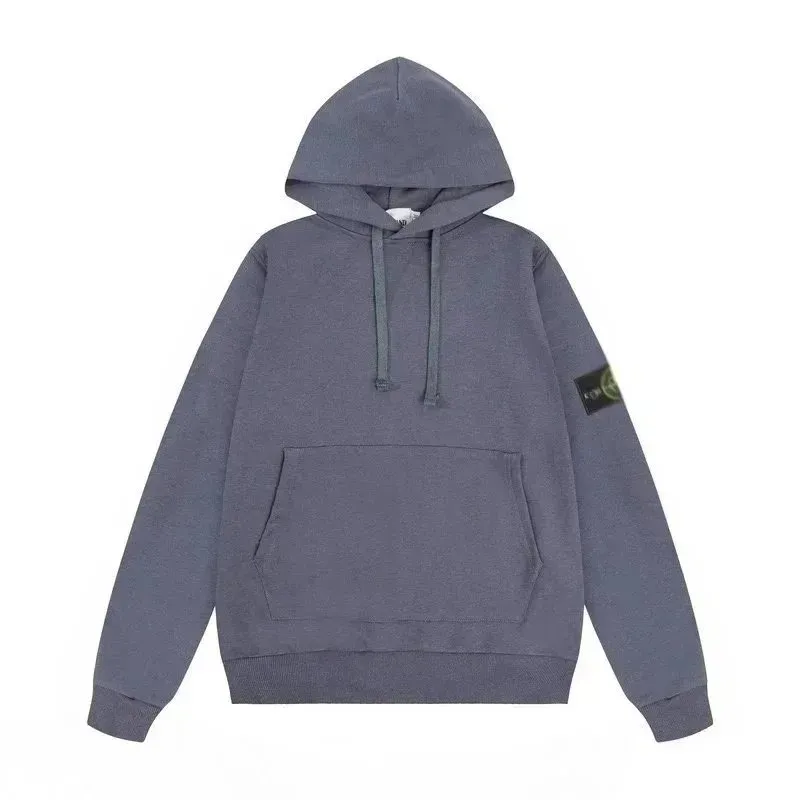 Grey blue hooded