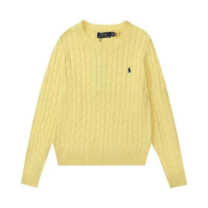圆领毛衣-黄色